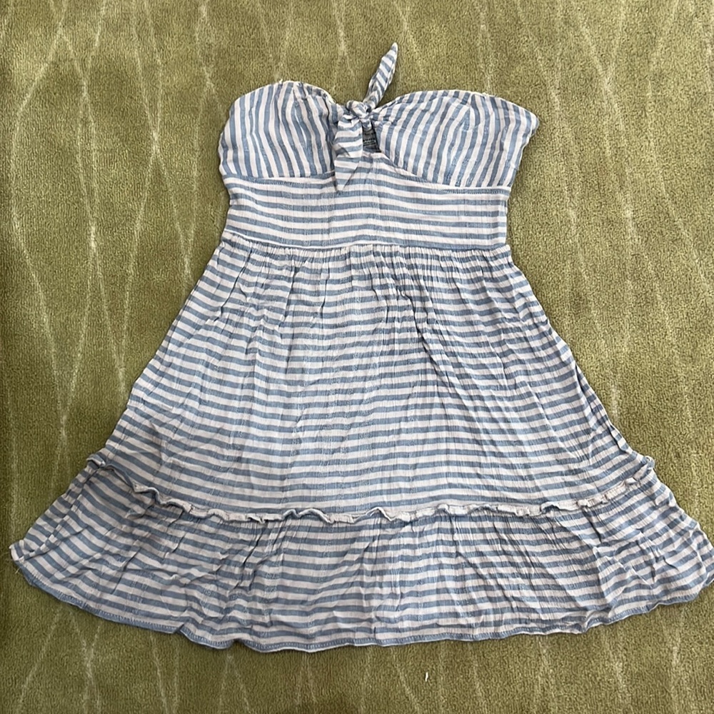 American eagle striped strapless dress